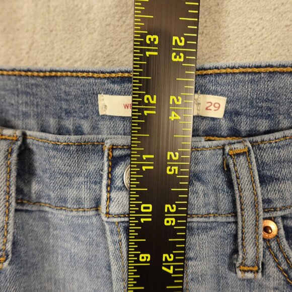 Levi’s Jeans Wedgie Skinny Distressed High-Rise Jean Women’s Size 29 Blue - Picture 6 of 14
